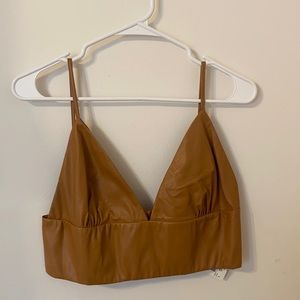 pleather crop top